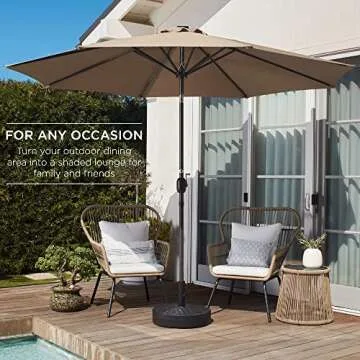Best Choice 10ft Outdoor Steel Market Patio Umbrella