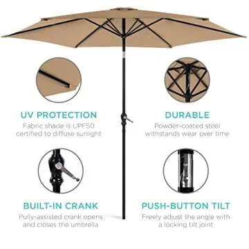 Best Choice 10ft Outdoor Steel Market Patio Umbrella