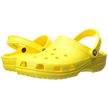 Crocs Unisex-Adult Classic Clogs (Best Sellers), Lemon, 4 Men/6 Women
