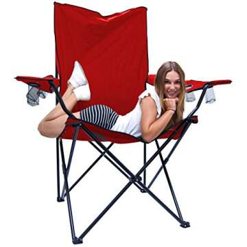 Creative Outdoor Camping Folding Chair with Cooler Bag