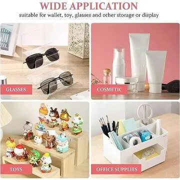 DOITOOL 6- Tier Acrylic Wallet Display Stand Holder, Clear Handbag Purse Display Stand Jewelry Display Riser Purse Handbag Organizer