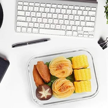 M MCIRCO Glass Meal Prep Containers 10-Pack for Healthy Cooking