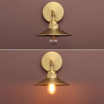 Yosoan Vintage Wall Sconce, 2-Pack Antique Dimmable Switch Industrial Metal Fixture Lighting Lamp for Living Room Kitchen Bathroom Bedroom Reading Room Bar Coffee Porch Gallery