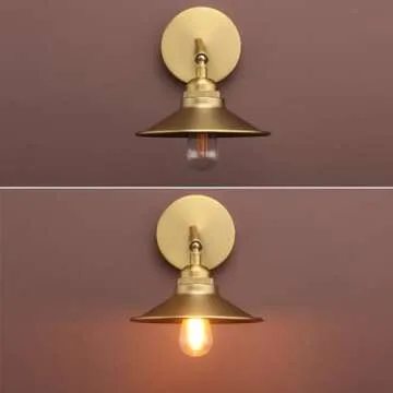 Yosoan Vintage Wall Sconce, 2-Pack Antique Dimmable Switch Industrial Metal Fixture Lighting Lamp for Living Room Kitchen Bathroom Bedroom Reading Room Bar Coffee Porch Gallery