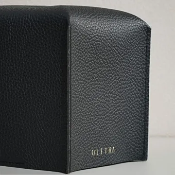 OLETHA Square Tissue Box Cover - Aesthetic Desk Decor for Room, Home & Office - Tissues Cube Boxes Holder - Black