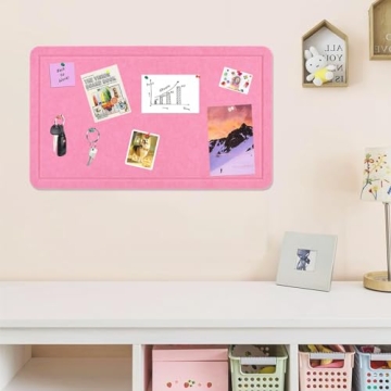 Vuzvuv Pink 28"x16" Large Cork Board for Home Office
