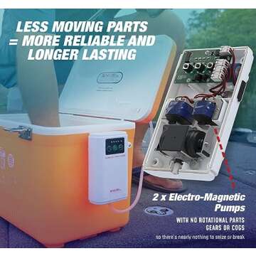 ENGEL Ultra Quiet Lithium-Ion USB Rechargeable Live Bait Aerator Pump & Bubbler with Universal Clip ...