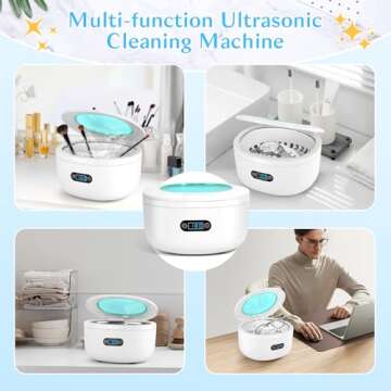 Beayosses Ultrasonic Cleaner, 750mL, 48kHz for Jewelry