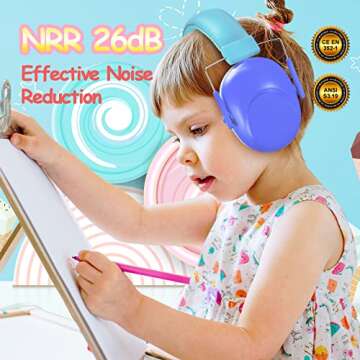 Onhear Kids Noise Cancelling Headphones, NRR 26dB Ear Protection for Children