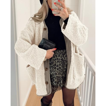 PRETTYGARDEN Stylin Cozy Sherpa Fleece Jacket Fashion