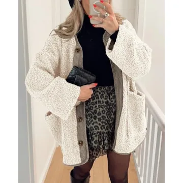 PRETTYGARDEN Stylin Cozy Sherpa Fleece Jacket Fashion