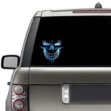 HungMieh Skull Stickers and Decals for Car Windows Doors and Trucks, 3D Skull Decals and Signs for C...