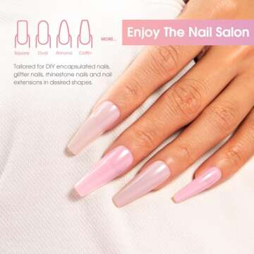 ROSALIND Soft Pink & Pearl Pink Extension Gel Kit - 2 PCS 30ml Poly Nail Gel for Stunning Nail Art