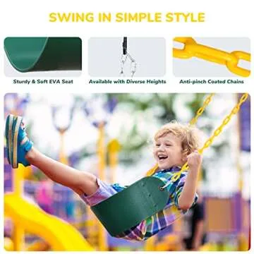 Hapfan 9.5' Heavy Duty Swing Sets for Kids & Adults