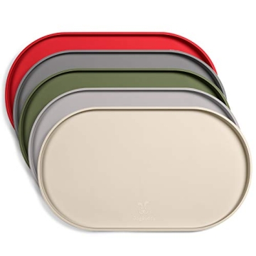 Waterproof Nonslip Dog Bowl Mat by DogBuddy - Clean & Safe