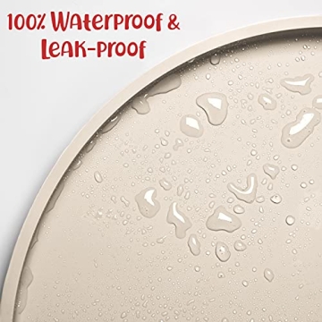 Waterproof Nonslip Dog Bowl Mat by DogBuddy - Clean & Safe