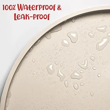 Waterproof Nonslip Dog Bowl Mat by DogBuddy - Clean & Safe