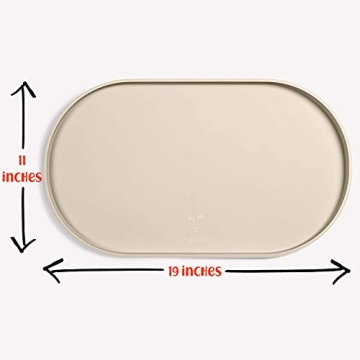 Waterproof Nonslip Dog Bowl Mat by DogBuddy - Clean & Safe