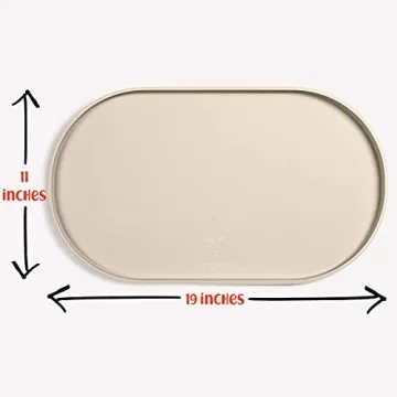 Waterproof Nonslip Dog Bowl Mat by DogBuddy - Clean & Safe