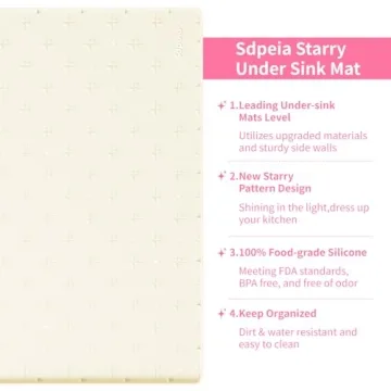 Sdpeia Under Sink Mat - Stylish Waterproof Kitchen Protector