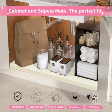 Sdpeia Under Sink Mat - Stylish Waterproof Kitchen Protector