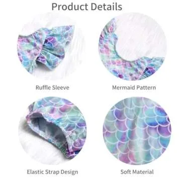 Toddler Mermaid Swimsuit with Ruffles for Beach Fun