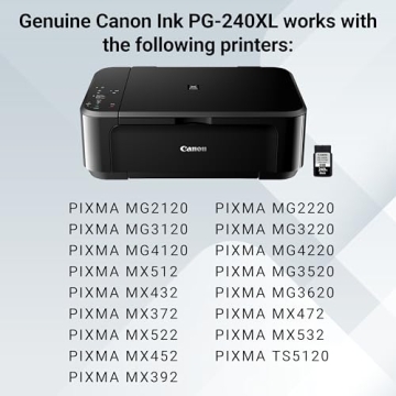 Genuine Canon PG-240 XL Black Ink Cartridge for Select Printers