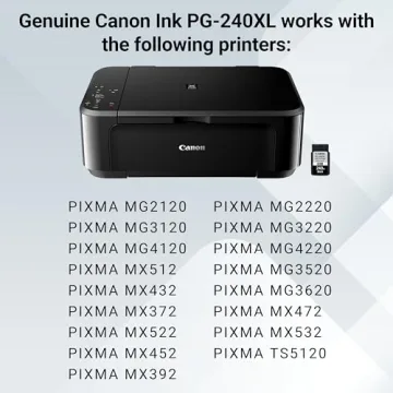 Genuine Canon PG-240 XL Black Ink Cartridge for Select Printers