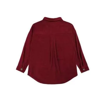 VICHYIE Women's Oversized Corduroy Shacket for Stylish Warmth