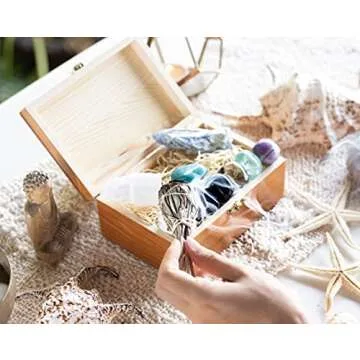 Calming Sleep Crystals & Healing Stones Gift Set in Box