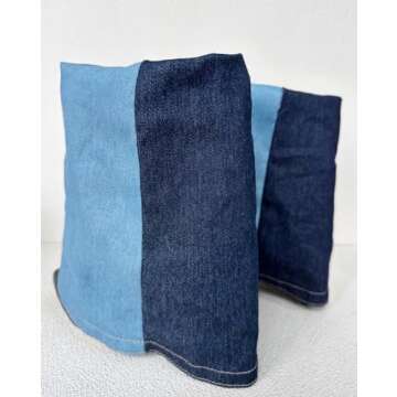 Frankie Hsu Unisex Stiletto High Heeled Shark Pant Bootie, Blue Denim Classic Fashion Pumps Style, Big Large US4-14 Size Ankle Boots For Women Men