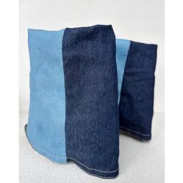 Frankie Hsu Unisex Stiletto High Heeled Shark Pant Bootie, Blue Denim Classic Fashion Pumps Style, Big Large US4-14 Size Ankle Boots For Women Men