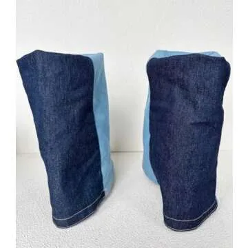 Frankie Hsu Unisex Stiletto High Heeled Shark Pant Bootie, Blue Denim Classic Fashion Pumps Style, Big Large US4-14 Size Ankle Boots For Women Men