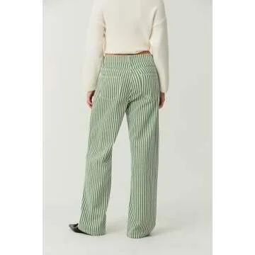 Mxiqqpltky Y2K Striped Bell Bottom Jeans for Women