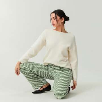 Mxiqqpltky Y2K Striped Bell Bottom Jeans for Women