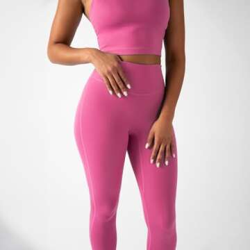 YITTY Active Women's UltraLuxe High-Waist No-Pocket Legging, Athleisure, 4-Way-Stretch, Beach Party, S, Regular