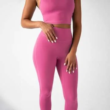 YITTY Active Women's UltraLuxe High-Waist No-Pocket Legging, Athleisure, 4-Way-Stretch, Beach Party, S, Regular