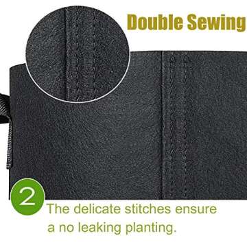 Cavisoo 24-Pack Heavy Duty Grow Bags - Durable and Reusable