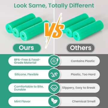 Aligner Chewies for Invisalign Aligners - 20Pcs Mint Scented Chewies and 2 Removal Tools