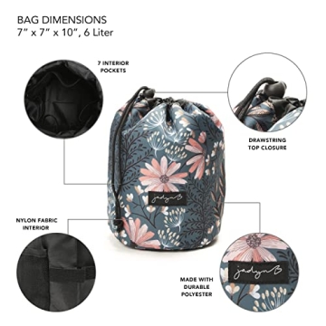 Jadyn Durable Cinch Top Makeup Organizer - Stylish & Functional