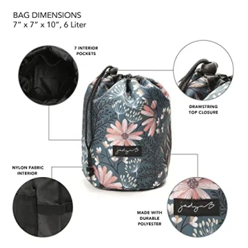 Jadyn Durable Cinch Top Makeup Organizer - Stylish & Functional