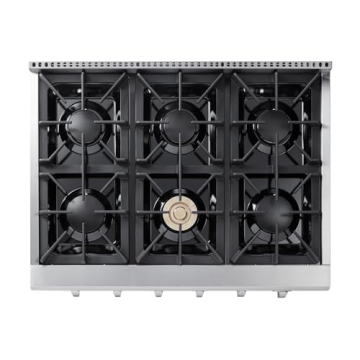 Thor Kitchen Pro-Style 36 Inch Gas Rangetop with 6 Burners