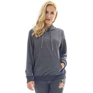 Bearsland Women's Maternity Sporty Hoodie Breastfeeding Shirt Nursing Sweatshirt with Pockets