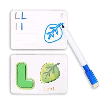 Interactive Wooden Alphabet Flash Cards for Kids