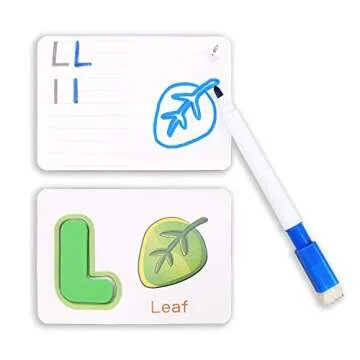 Interactive Wooden Alphabet Flash Cards for Kids