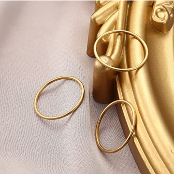 Stainless Steel Gold Tone Women's Stacking Rings LOYALLOOK