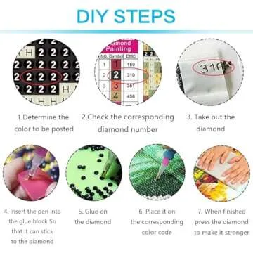 Benjenes Flowers Diamond Art Painting for Adults Wild Flowers Diamond Art Kits Gem Art Kits Diamond Painting for Adults for Gift Home Decor(12x16in)