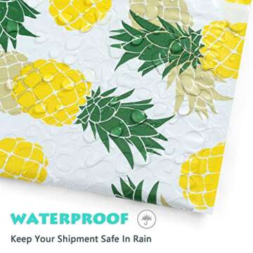 UCGOU Bubble Mailers 8.5x12 Inch Pineapple Designer 25 Pack Poly Padded Envelopes #2 Medium Mailing Packaging Postal Self Seal Waterproof Boutique Shipping Bags for Clothes Makeup Supplies