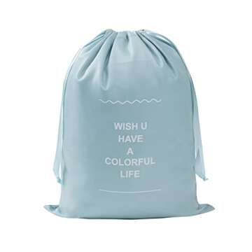 Adwaita 6 Set Packing Cubes, Travel Luggage Packing Organizers (Blue)