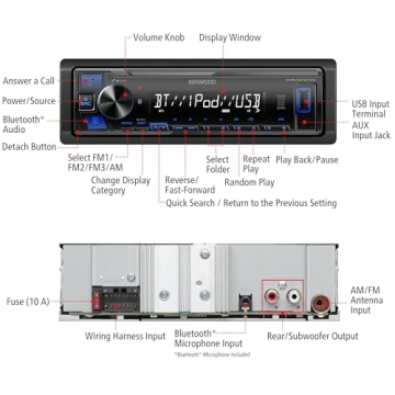 KENWOOD KMM-BT270U Digital Media Car Stereo Receiver